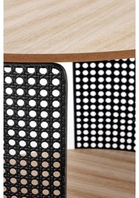 Măsuță de cafea TRAFICA 41x41 cm negru/bej