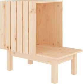 vidaXL Casă pentru pisici, 60x36x60 cm, lemn masiv de pin