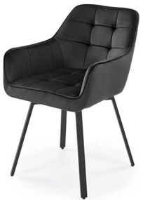Scaun K588 velvet negru H82 cm