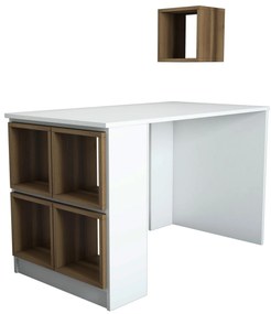 Masă PC Babar (Alb + Nuc). 1088234