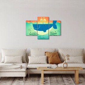Tablou - Balenă veselă în mare (90x60 cm)
