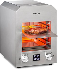 Klarstein Hannibal grătar de înaltă temperatură pentru interior 2.200W 850°C inox argintiu