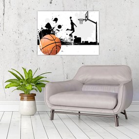 Tablou pe sticlă - Bachetbalist (70x50 cm)