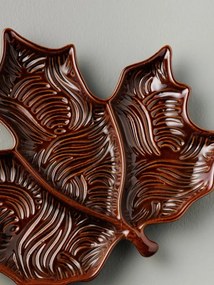 Tavita decorativa, forma de frunza, din ceramica 30 cm, Maple
