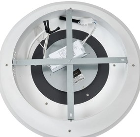 Plafonieră de design albă cu gri închis rotund, incl. LED, cu dimmer - Taylor