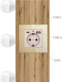 Masuta machiaj cu Oglinda LED si 4 Sertare pentru Cosmetice, Set Masa toaleta 120 cm, Stejar, masuta cosmetica, vanity - SEM535