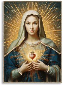Mauro Ferretti Pictură pe pânză lăcuită Madonna -b- cu ramă cm 72x4x100 | Aosom Romania