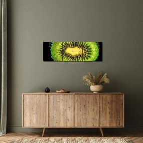 Tablou - detailu cu kiwi în apă (cu ceas) (90x30 cm)
