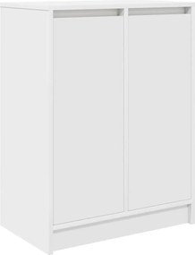 vidaXL Dulap pentru încălțăminte alb 57x34x76 cm lemn prelucrat