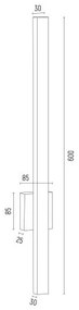 Aplica LED de perete desgin minimalist Asse alama H-60cm