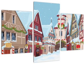Tablou - Stradă de iarnă (90x60 cm)