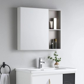 Set mobilier de baie cu lavoar Paris 60cm White