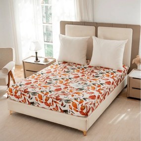 Cearsaf din microfibra AUTUMN LEAVES colorat 180x200 cm