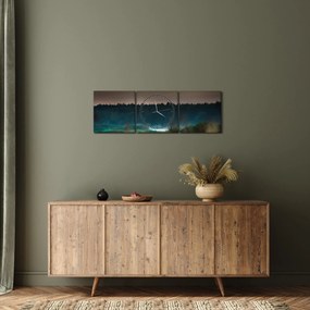 Tablou - Peisaj de munte (cu ceas) (90x30 cm)