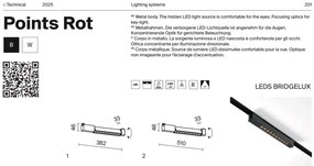 Spot LED, accesoriu pentru sinele monofazate Unity, Points Rot 3000K negru