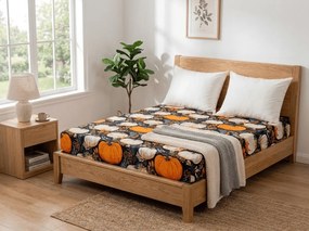 Cearsaf din microfibra MAGIC PUMPKIN colorat 90x200 cm