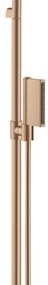 Set dus red gold periat cu bara, para dus cu 2 functii si furtun Hansgrohe Axor One Red gold periat