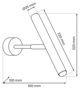Spot de perete MONZA 1xG9/8W/230V negru