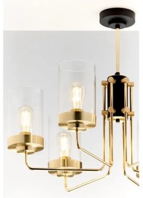 Jupiter 2089 - Lustră pe tijă RAMIREZ, 6xE27/15W/230V, auriu/negru