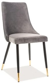 Scaun de sufragerie Polly (Gri + Negru). 1050726