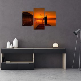 Tablou cu pescar (90x60 cm)
