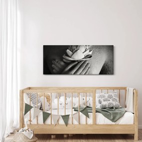 Tablou - Lotus în mâinile lui Buddha (120x50 cm)