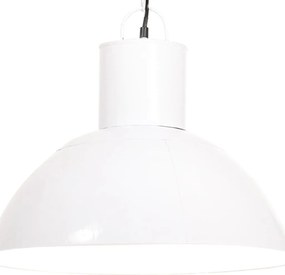 vidaXL Lampă suspendată, 25 W, alb, rotund, 48 cm, E27