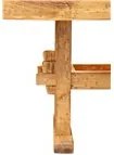 Masa fixa, L300 110 H80 cm, natur antic, lemn masiv