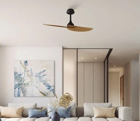 Ventilator cu 2 palete si telecomanda IPANEMA II alb/ aspect lemn MA-9039