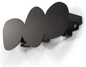 Cuier de perete negru din metal 35 cm Tumulo – Spinder Design