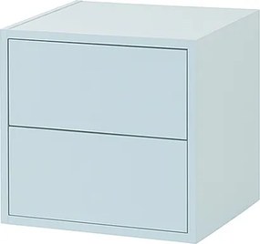 Boxie 2 sertare dulap de perete 40x40x37 cm albastru