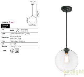 Pendul design minimalist CLARA Transparent 64128
