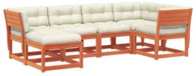 3217037 vidaXL Set mobilier de grădină cu perne, 6 piese, lemn masiv de pin