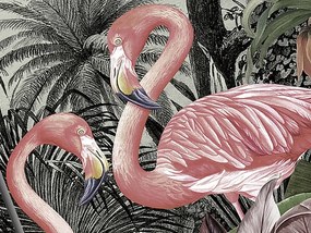 Tablou de perete decorativ Triptico Flamencos, 180x120cm