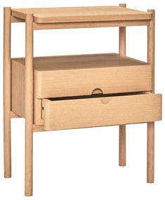 Noptieră în culoare naturală cu aspect de lemn de stejar Appeal – Hübsch