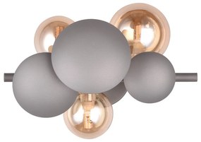 Aplică de perete gri-auriu Bubble – Trio Select