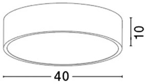 Plafoniera LED 3000K 40cm Roda gri NVL-7165202