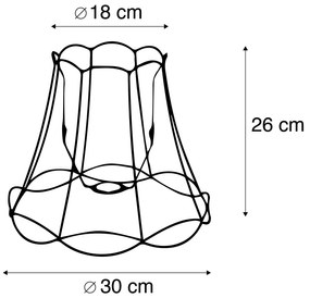 Abajur metalic negru 30/26 - Granny Frame