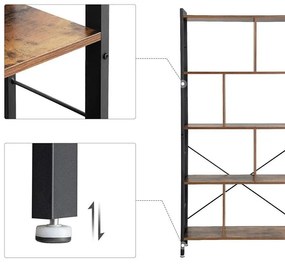 Bibliotecă rustică elegantă din lemn rustic - raft