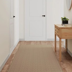 vidaXL Covor traversă aspect sisal, nisipiu, 80x200 cm