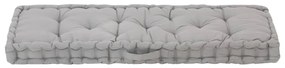 Perna podea canapea din paleti, gri, 120 x 40 x 7 cm, bumbac 1, Gri, 120 x 40 x 7 cm