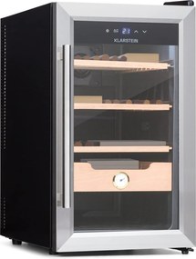 Klarstein El Presidente 48, Humidor pentru trabucuri, 48L,  3 sertare, 1 compartiment din lemn de cedru