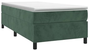 Cadru de pat box spring, verde inchis, 90x190 cm, catifea Verde inchis, 35 cm, 90 x 190 cm