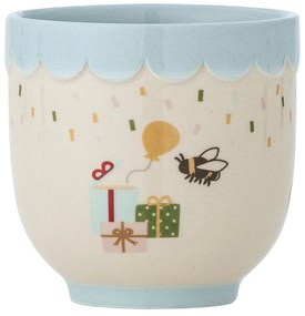 Cană pentru copii albastră/crem din gresie 150 ml Celebrate – Bloomingville Mini