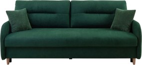 Canapea extensibila VERTO, stofa catifelata verde - Asti 31, 206x93x88