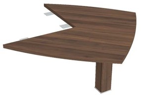 Extensie birou Verno 113 x 113 cm, diagonal, nuc