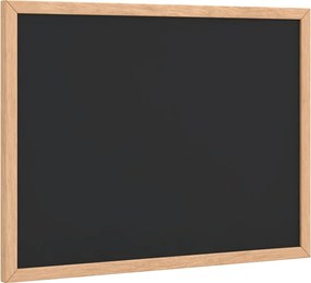 vidaXL Tablă cu cadru din lemn masiv de pin negru 40x30 cm