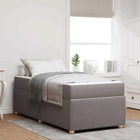 vidaXL Cadru de pat Altele Gri taupe 90 x 190 cm țesătură