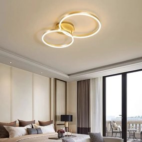 Lustra LED Cu Telecomanda, Elit's, Luz 14 Lux Gold, 40w
