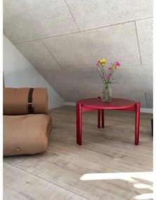 Măsuță de cafea roșie rotundă din lemn masiv de pin ø 60 cm Sticks – Karup Design